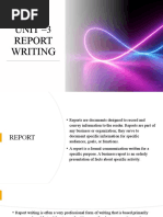 BC - Report Writing