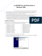 Installing Your EPSON Ink Jet Printer Driver in Windows 2000
