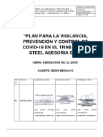 Sa-Pl-Ssma-004 Plan para La Vigilancia Prevención y Control de Covid - Demolicion Ie 88331