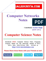 Computer Networks Notes - TutorialsDuniya