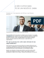 As Pessoas São o Ativo Mais Importantes de Uma Empresa