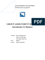 Group Assignment Report: Introduction To Business