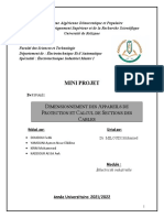 Dimensionnement Des Appareils de Protection Et Calcul de Sections Dess Cables