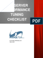 Belajar SQL SQL Server Performance Tuning Checklist 20210316