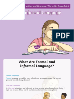 Formal and Informal Language