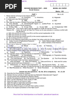 10th Social EM - 2nd Revision Test 2022 Model Question Paper 3 - English Medium PDF Download