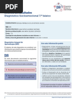 7B Informe de Resultados Del Curso en El Diagnóstico Socioemocional de 7.° Básico.