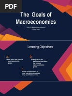 The Goals of Macroeconomics