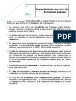 Procedimiento en Caso de Accidente Laboral