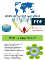 Global Supply Chain Management: Presented By: A Raj Shravanthi