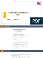 TD 1 Elaboration Des Métaux 1