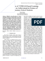 Effectiveness of STREAM Based Learning Approach' On Achievement in Science of Elementary School Students