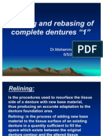 Relining and Rebasing of Complete Dentures