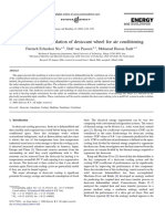 Modeling and Simulation of Desiccant Wheel For Air Conditioning