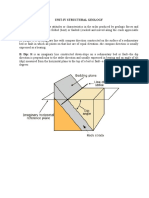 Unit IV STRUCTURAL GEOLOGY