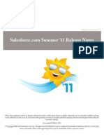 Sales Force Summer11 Release Notes