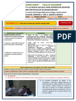 ACTIVIDAD COMUNICACION - Semana 2 - Día 2 - 29 de Marzo 5to