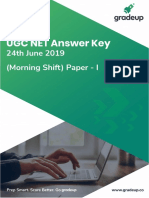 Answer Key 24 June Morning Paper 1 NET