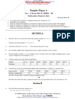 Sample Paper 4: Class - X Exam 2021-22 (TERM - II) Mathematics Standard