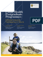 Public Health Postgraduate Programmes: Hōtaka Hauora Tūmatanui Ā-Tāura