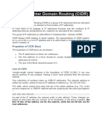 Classless Inter Domain Routing (CIDR) : Properties of CIDR Block