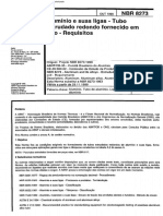 NBR 08273 - Aluminio e Suas Ligas - Tubo Extrudado Redondo Fornecido em Rolo - Requisitos