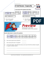 In and Out Boxes: Capacity: Complete The Tables Below and Answer The Questions That Follow