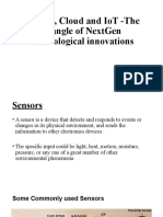 Sensors, Cloud and Iot - The Trangle of Nextgen Technological Innovations