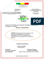 Thème: Élaboration Du Projet D'exécution de La Route Banconi Nossombougou (Travaux Topographiques Pour Le Contournement de L'usine Diamond Ciment.