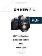 Canon New F-1: Service Manual Exploded Views AND Parts List