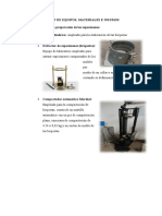 Descripción de Equipos, Materiales e Insumos