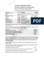 Sunil Panda Commerce Classes: Before Exam Practice Questions For Term 2 Boards Accounts-Not For Profit Organisation