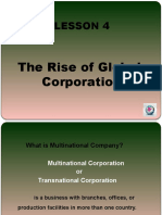 Lesson 4: The Rise of Global Corporation