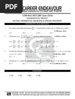 Differential Equations Previous Years Questions