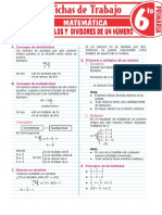 Multiplos y Divisores de Un Numero para Sexto Grado de Primaria