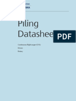 Piling Data Sheets