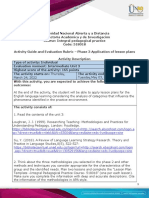 Activities Guide and Evaluation Rubric - Unit 3 - Phase 3 - Application of Lesson Plans