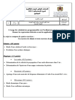 Examen National Physique Chimie SPC 2011 Rattrapage Sujet