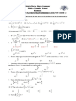 2011E.C Second Semester Mathematics Worksheet-Five For Grade 12