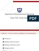 Department of Electromechanical Engineering Course Title: Control System