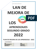 Plan Mejora Segundo Grado