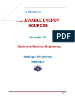 Renewable Energy Sources: A Laboratory Manual For