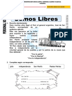 Ficha de Somos Libres para Primero de Primaria