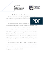 Ensayo Desafíos Éticos en El Profesorado en Guatemala