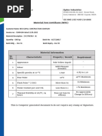 Material Test Certificate (MTC) : This Is Computer Generated Document & Do Not Require Any Stamp or Signature