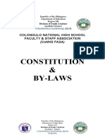 Constitution & By-Laws: Colongulo National High School Faculty & Staff Association