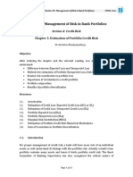 RSKMGT Module III Sec A CH 1estimation of Portfolio Credit Risk