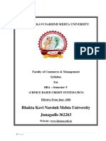 Bknmu Bba Sem-V Syllabus (New) 2020