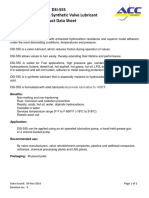 DSI-555 Premium Synthetic Valve Lubricant Product Data Sheet