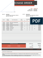 T Shirt Purchase Order Template